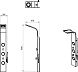 Гидромассажная панель Totem JET INOX X01453 [26*161] г/м, верхний душ, ручной, смеситель термостат*