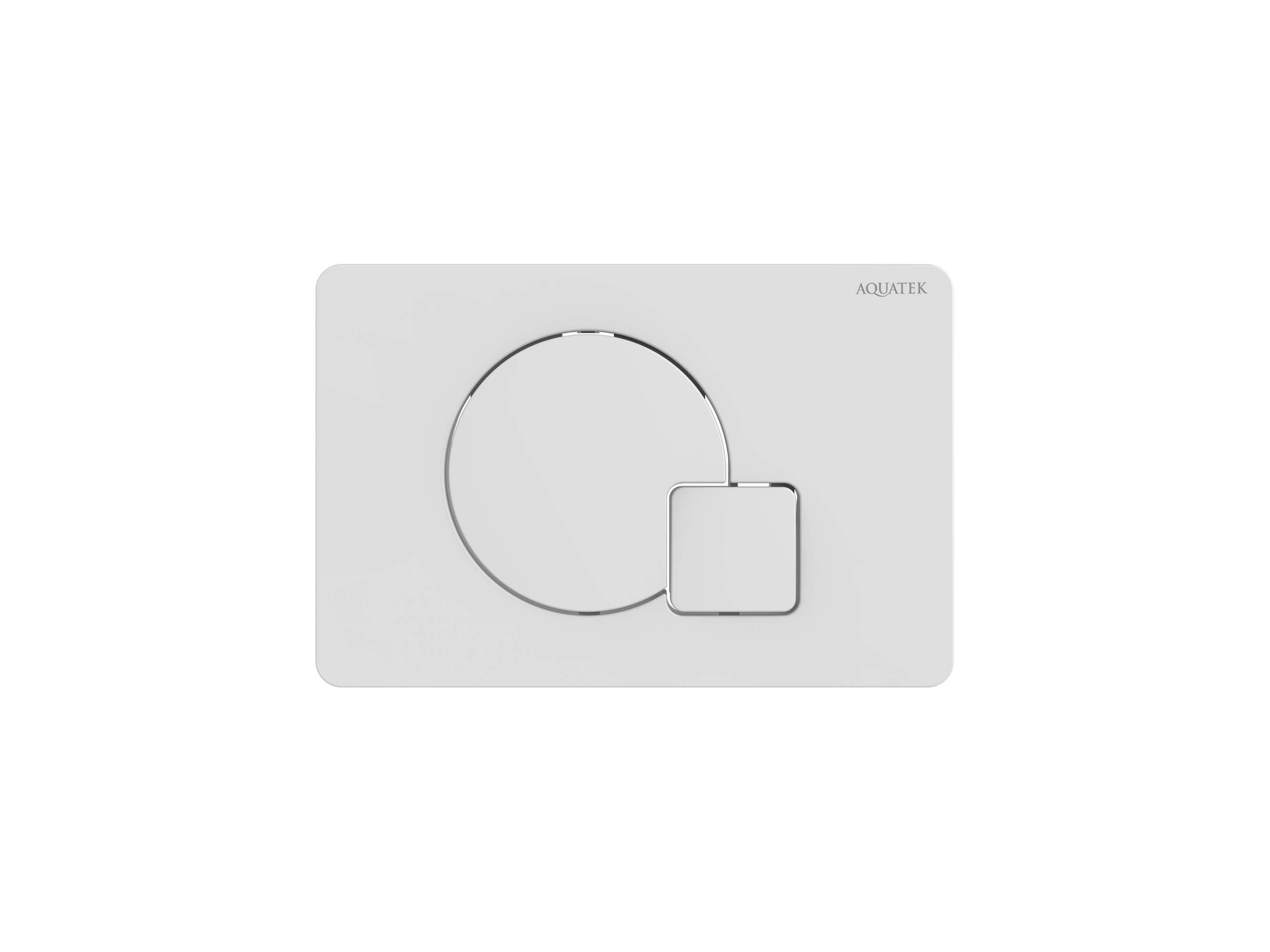 Кнопка смыва KDI-0000066 белый глянец (клавиши круг/квадрат) AQUATEK