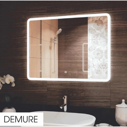 Зеркало DEMURE LED [800*600] сенсор, подсветка, реверсивное крепление (ЗЛП2815)*