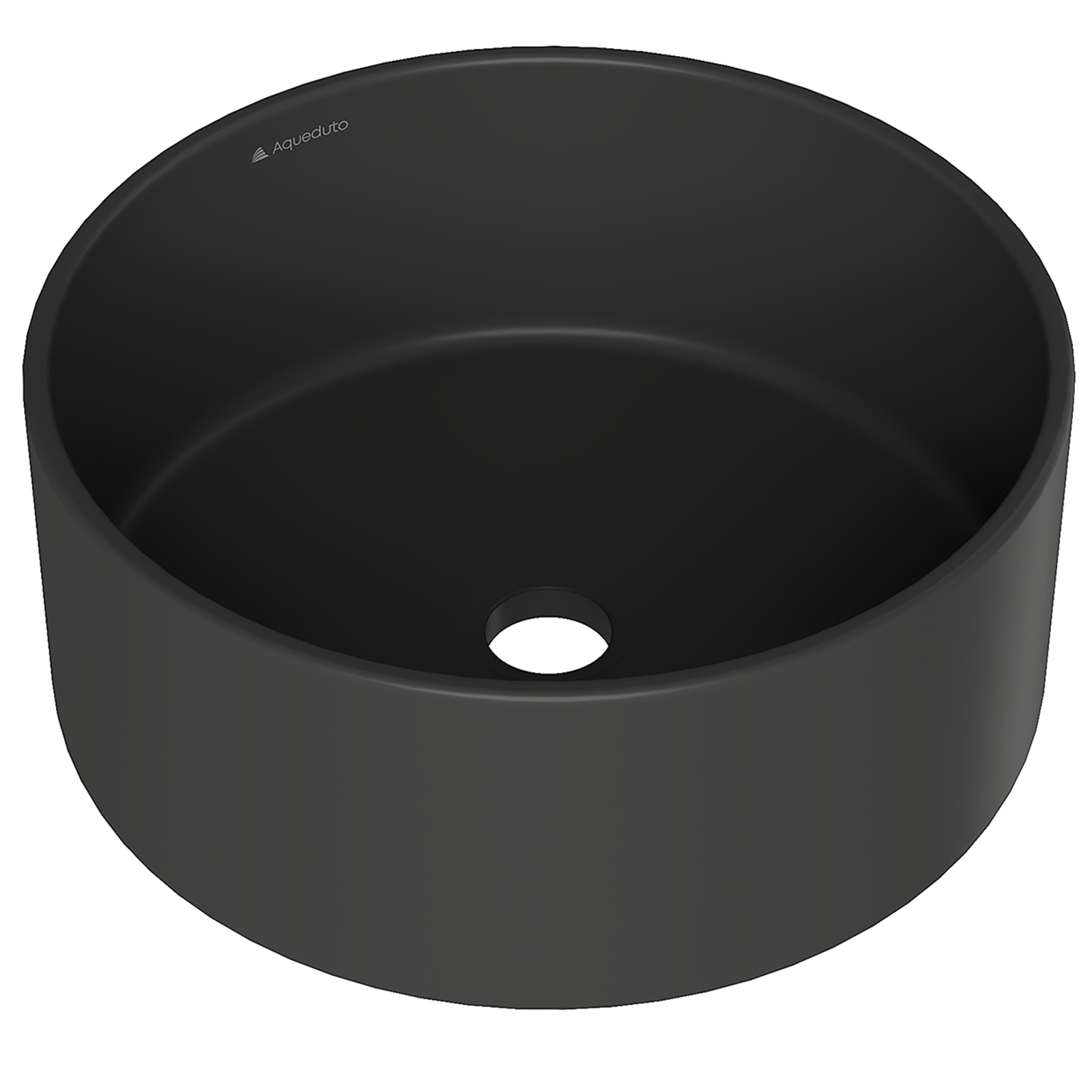 Умывальник ESPIRAL круглый, накладной D400 ESP0140, черный матовый