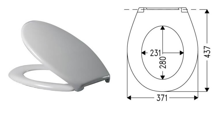 Крышка/сиденье КОСТА ПЮР дюропласт стальное крепление, микролифт I0101Y*