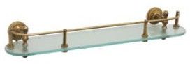 Полка MIRELLA [58 см] с ограничителем бронза стекло (MRL-M054.BR)*