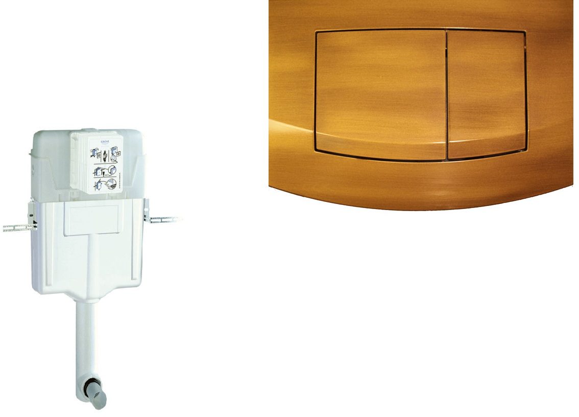 Бачок для унитаза EVALUTION ( ITS00)+ двуклавишная панель смыва бронза (ITS15)*