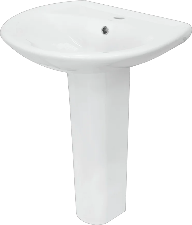 Умывальник АТТИКА 55 с пьедесталом и креплениями, Sanita*