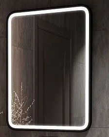 Зеркало НОБИЛИС 60 [60*80] LED-подсветка, сенсор черная