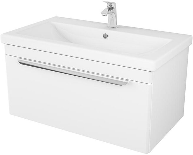 Тумба VIENTO [80*43] подвесная, белый лак, с раковиной Como 80 (8403.0500, S-UM-COM80/1-w)