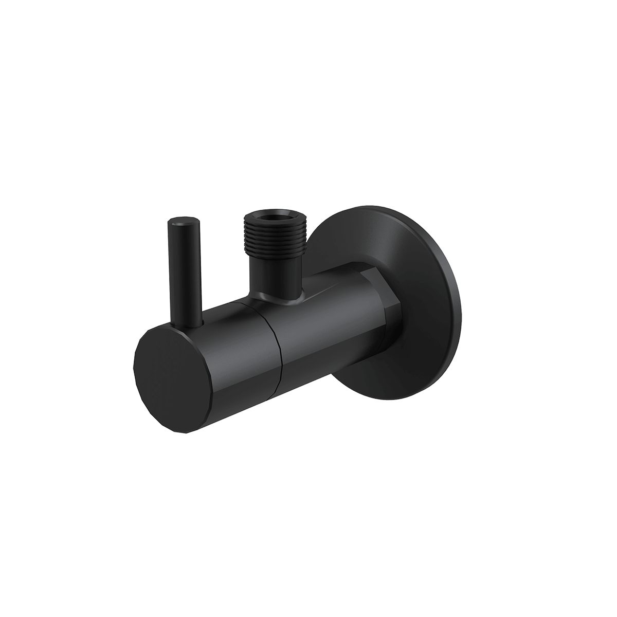 Вентиль угловой ALCAPLAST круглый, Черный 1/2"*3/8" (ARV001-BLACK)