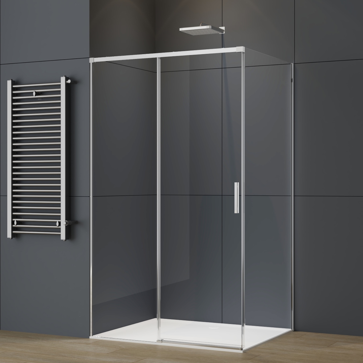 Душевое ограждение SOFT 2 VSR-3SO29012CL [120x90] стекло прозрачное, профиль хром*