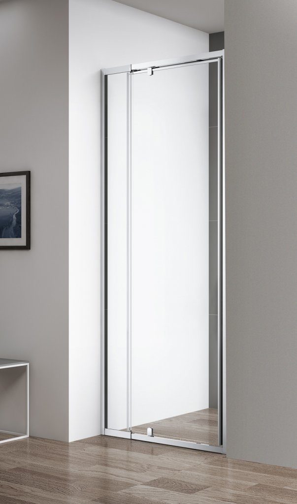 Душевая дверь VARIANTE [900x190] профиль хром, стекло прозрачное (VARIANTE--B-1-80/90-C-Cr)