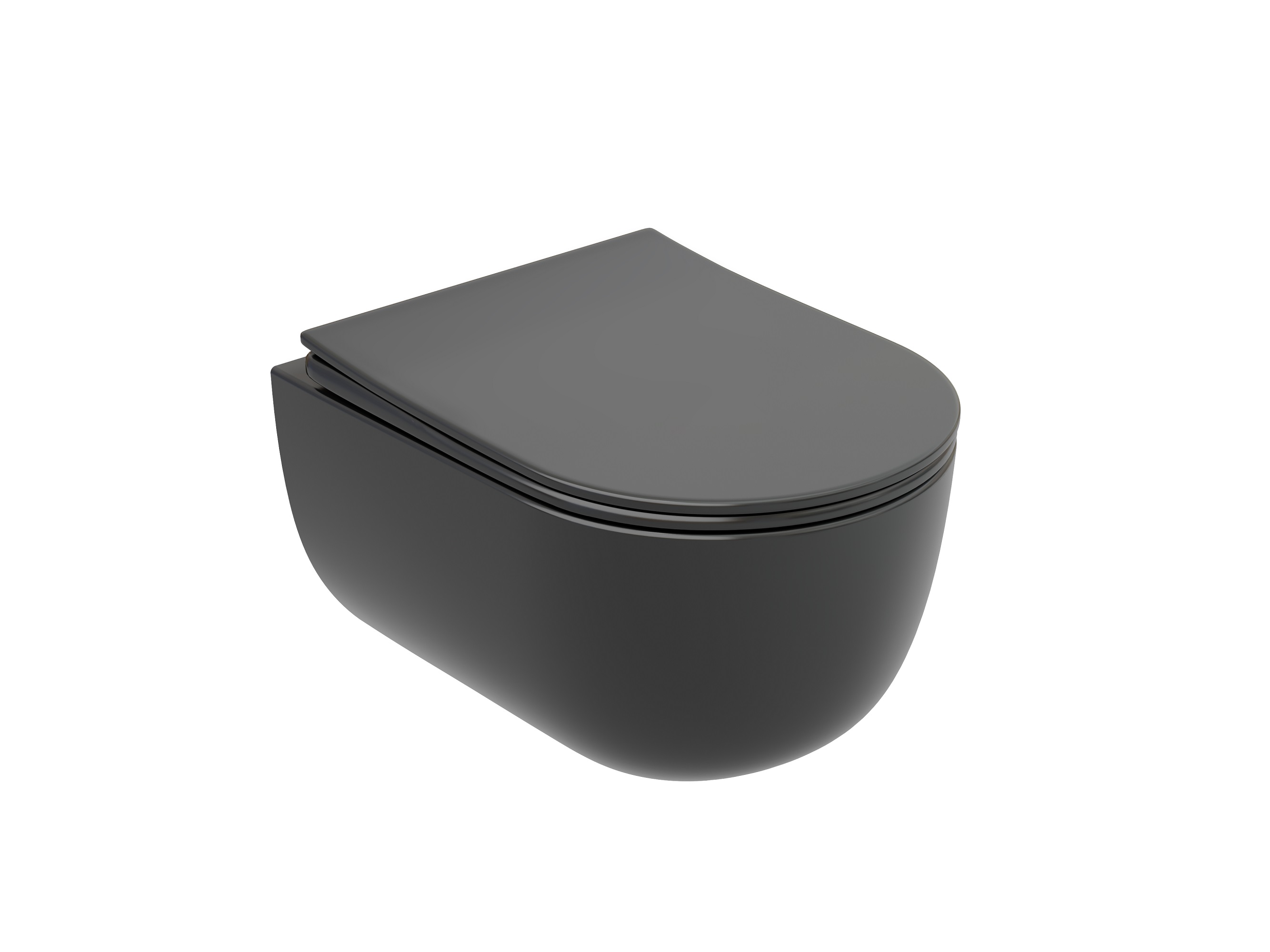 Унитаз MODENA Rimless CN6063MDH подвесной, темный антрацит матовый  крышка/сиденье микролифт*