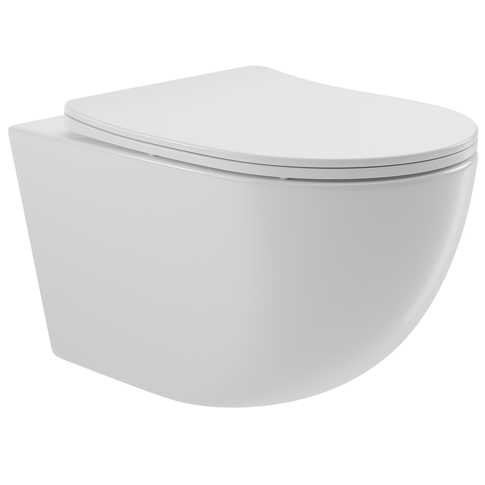 Унитаз OVO подвесной безободковый OVO0110 [525*360*320] , крышка/сиденье микролифт,белый глянцевый*