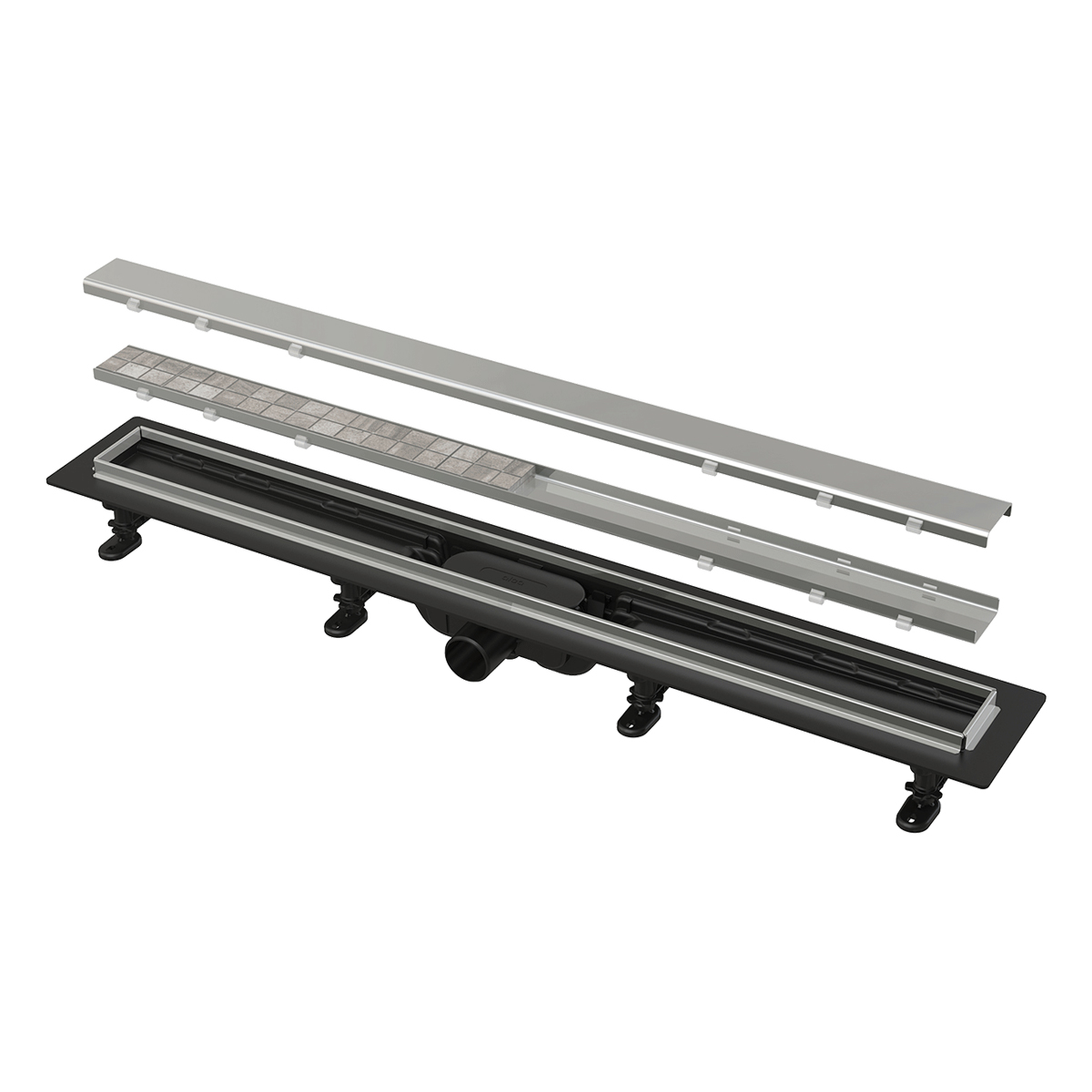 Трап 650 мм с порогами, для двусторонней решетки  (APZ20-650)