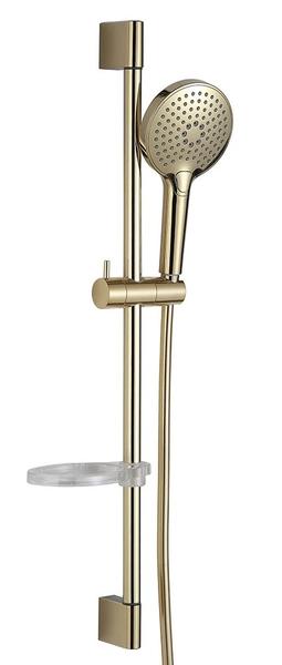 Душевой гарнитур AQM8101BN H=745 мм, Ø120 мм, 3 режима, мыльница, шланг 1500 мм, никель шлифованный