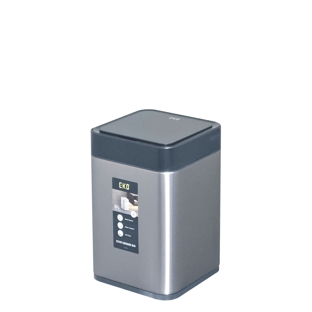 Ведро EKO EK9208 RGMT-10L сенсорное 10 литров, перезаряжаемое, благородная сталь