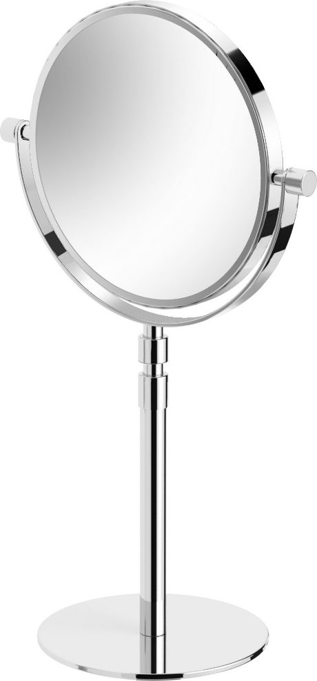 Зеркало MIRROR косметическое настольное круглое поворотное с регулировкой по высоте хром (70985)*