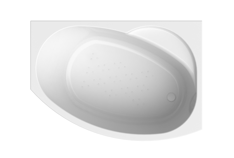 Ванна МОНТИ [150*105] права, каркас, фронт.и бок.панели, с крепл. с/п, смес+излив