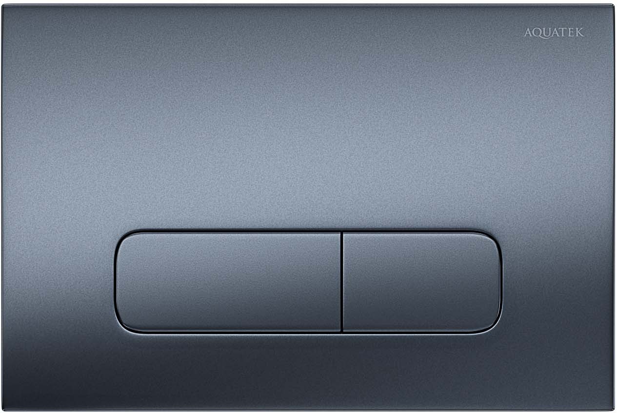 Кнопка смыва KDI-0000034 (002C-1) Оружейная сталь матовая (клавиши прямоугольные)