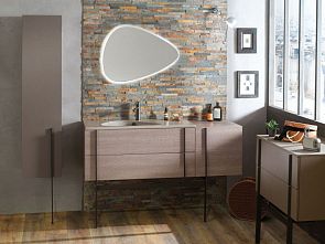 Тумба NOUVELLE VAGUE 80 фактурный дуб, 2 ящика EB3030-E73, с умыв. EXAR112-Z-00