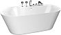 Ванна BB14 отдельностоящая, слив-перелив BB39-OVF-CRM*