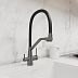 Смеситель KITCHEN для кухни с высоким гибким изливом AV9006GM, графит AVRORA