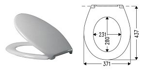 Крышка/сиденье КОСТА ПЮР дюропласт стальное крепление, микролифт I0101Y