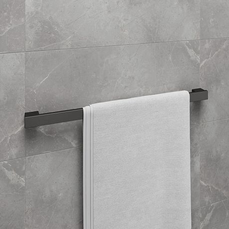 Полотенцедержатель Lemark SMOOTH LINE  61 см одинарный, графит 9786024