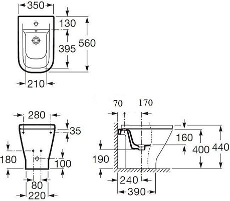 Биде GAP напольное (357474000)*