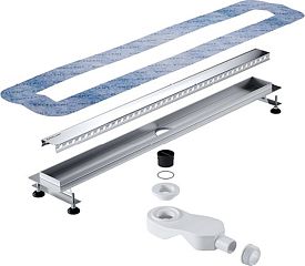 Трап EXCELLENT 900 мм с решёткой, матовый, сталь (INEX.1515.900)*