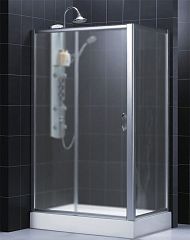 Душевое ограждение PASSAGE PA-42 [120*170*195] профиль хром, стекло матовое 6мм (010842172-21)