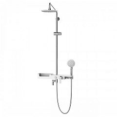 Душевой гарнитур TROPIC смеситель с поворот. изливом, верх. душ, ручная лейка 3 режим, хром LM7007C*