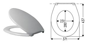 Крышка/сиденье КОСТА ПЮР дюропласт стальное крепление, микролифт I0101Y*