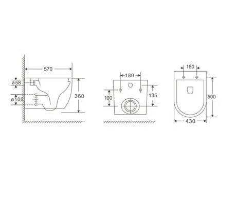 Унитаз D&K SCHILLE DT1466516 безободковый (торнадо), крышка/сиденье плавное закрытие 570*430*360