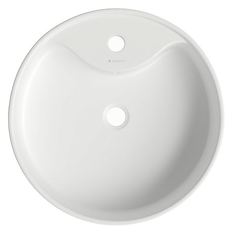 Умывальник ESPIRAL круглый, накладной D460 ESP0610, белый глянцевый