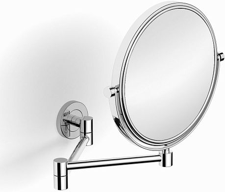 Зеркало MIRROR косметическое настенное круглое поворотное хром  (70485)
