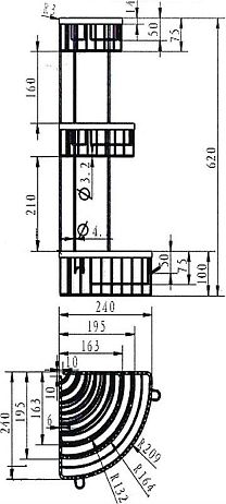 Решётка SHOWER 3 яруса GKL LUX  хром (15*18*22/GL)