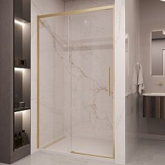 Душевая дверь STELLA VDS-1ST150CLG 150*200 профиль брашированное золото, стекло прозрачное*