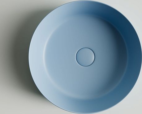 Умывальник ELEMENT CN6022ML накладной круглый голубой матовый [d-39*12]*