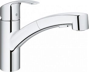 Смеситель EUROSMART для кухни 30305000 хром, с вытяжной лейкой (гибкая подводка 3/8")