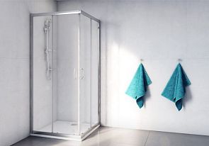 Душевое ограждение ACTIMA 201 [90*90*190] профиль хром, стекло прозрачное, EasyClean (KAAC.1802.900)