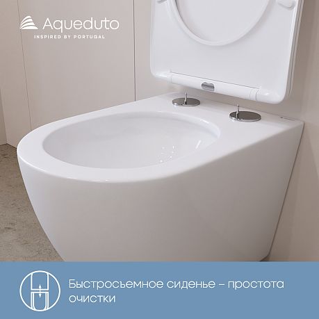 Унитаз OVO Plus подвесной безободковый Торнадо OVOT0210 [520*365*350]крышка/сиденье микролифт,бел**