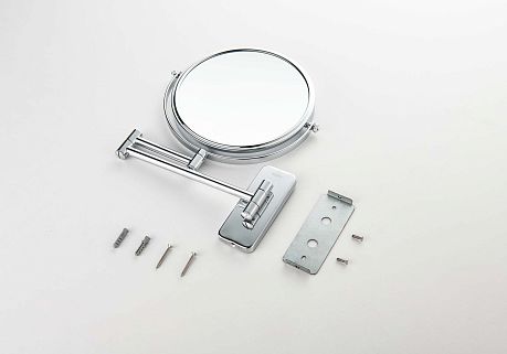 Зеркало косметическое настенное круглое поворотное  5х, хром AQ4911CR