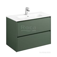 Тумба ONA 800 зеленый матовый 2 ящ. A857630513, умывальник VICTORIA-N [80*46] 32799C000*