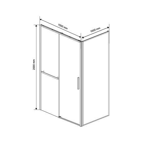 Душевое ограждение SLIM SOFT VDS-1SS150CL,VSG-1SS100 [150*100*200] стекло прозрачное, профиль хром*