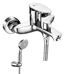 Смеситель NERO для ванны с корот.изливом., дивертор с кер.пласт.,хром. LM0214C