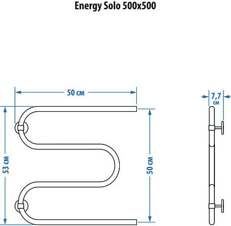 Полотенцесушитель ENERGY SOLO 500*500