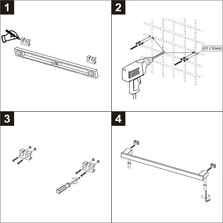 Полотенцедержатель Lemark SMOOTH LINE  61 см одинарный, графит 9786024