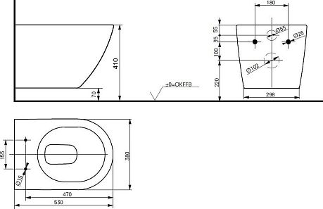 Унитаз NC подвесной CW762Y +WASHLET EK.2 (TCF6632G*