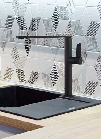 Смеситель KITCHEN для кухни 388401MCNM черный*