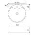 Умывальник ESPIRAL круглый, накладной D460 ESP0610, белый глянцевый