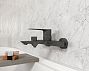 Смеситель LINE Gun metall для ванны с коротким изливом, AV3131GM графит AVRORA